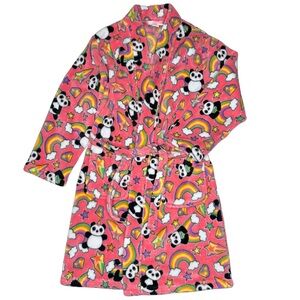 Candy Pink Fleece Panda Robe